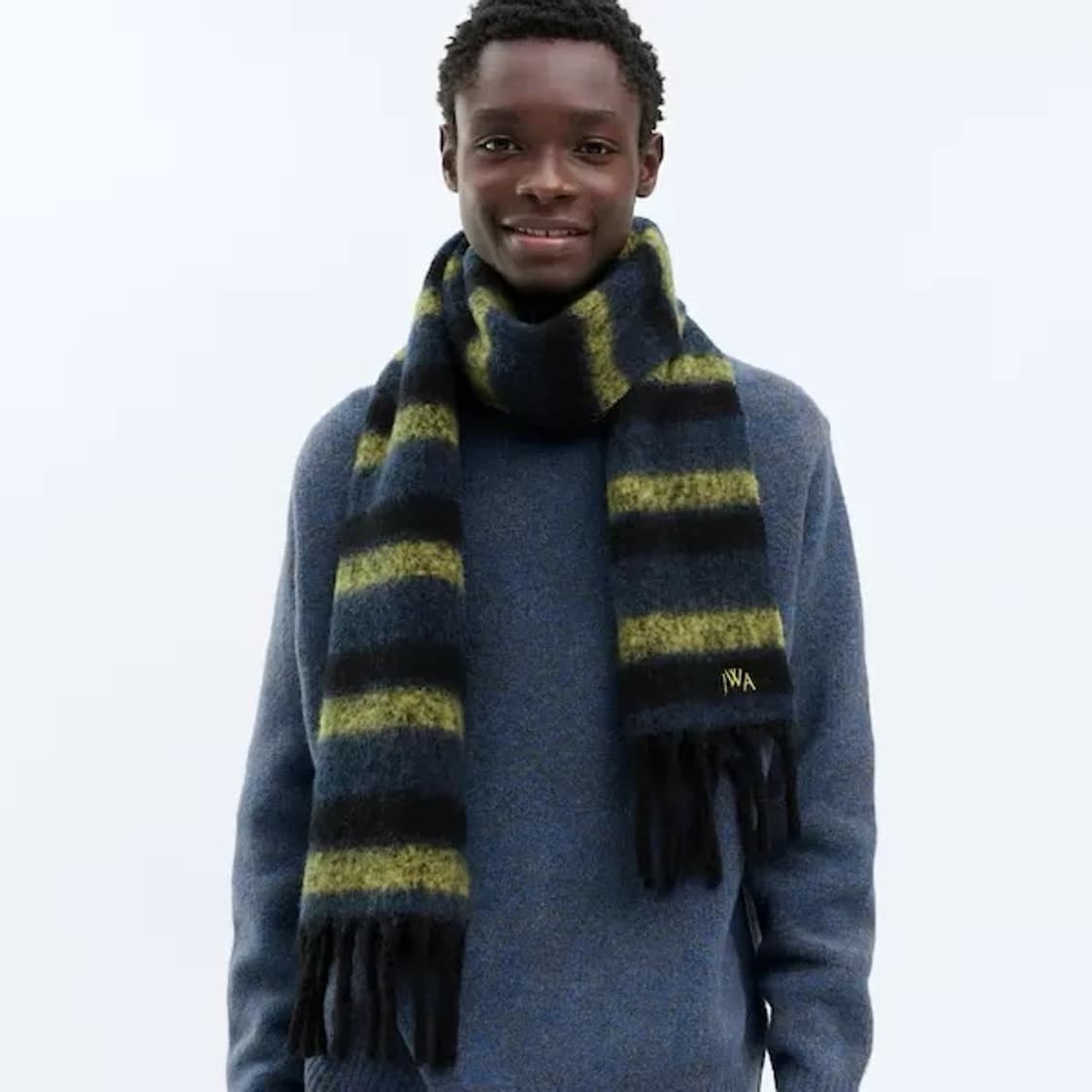 유니클로 JW앤더슨 머플러 청키 스톨 블루 상품이미지2