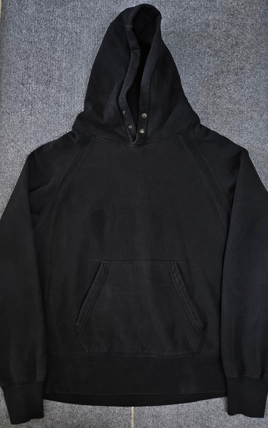 엔지니어드가먼츠 래글런 블랙 후드 급처 상품이미지1