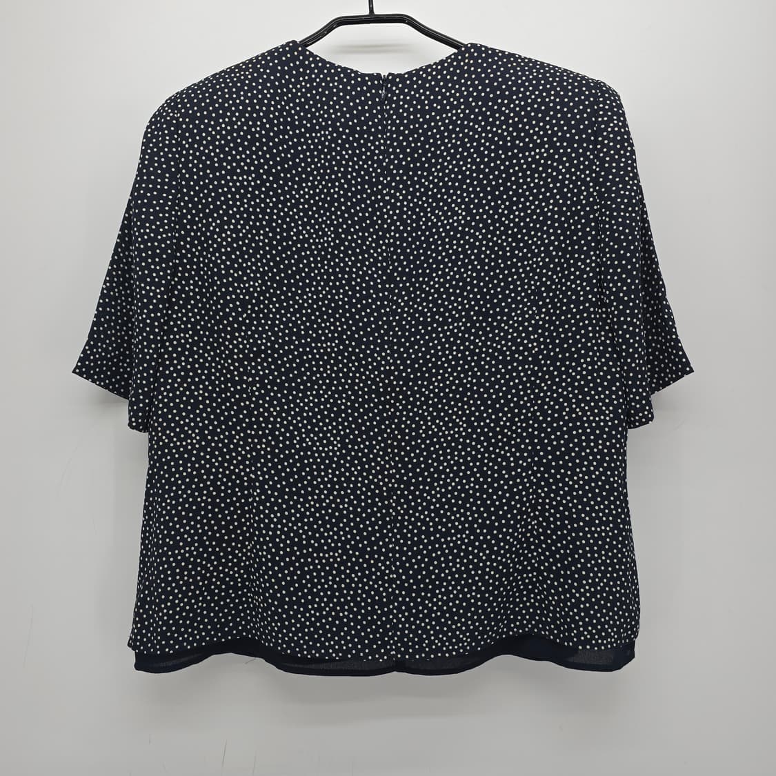 일본 빈티지 블랙 잔도트 반팔 블라우스 상품이미지7