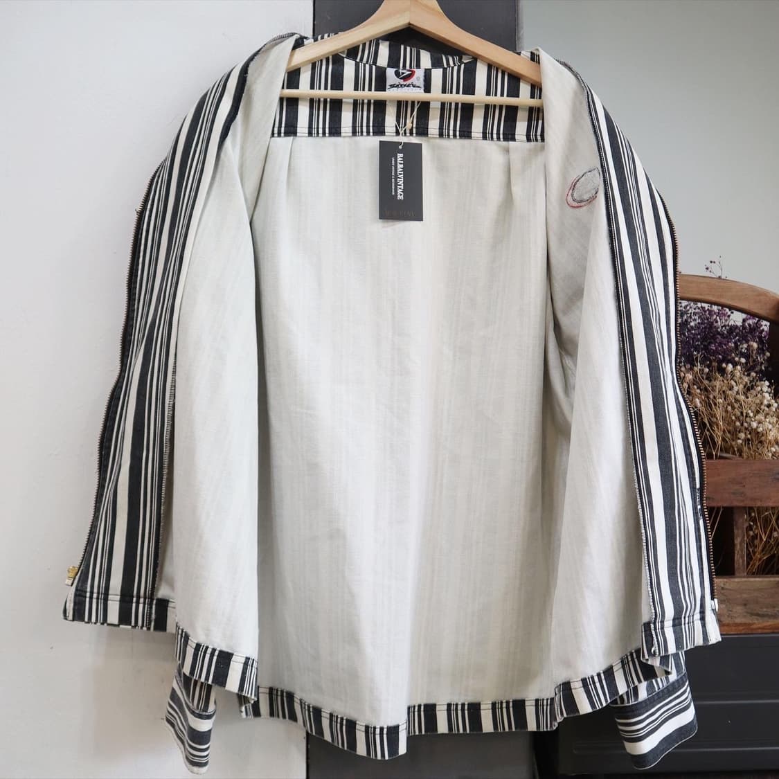 made in USA 스트라이프 해링턴 자켓 상품이미지4