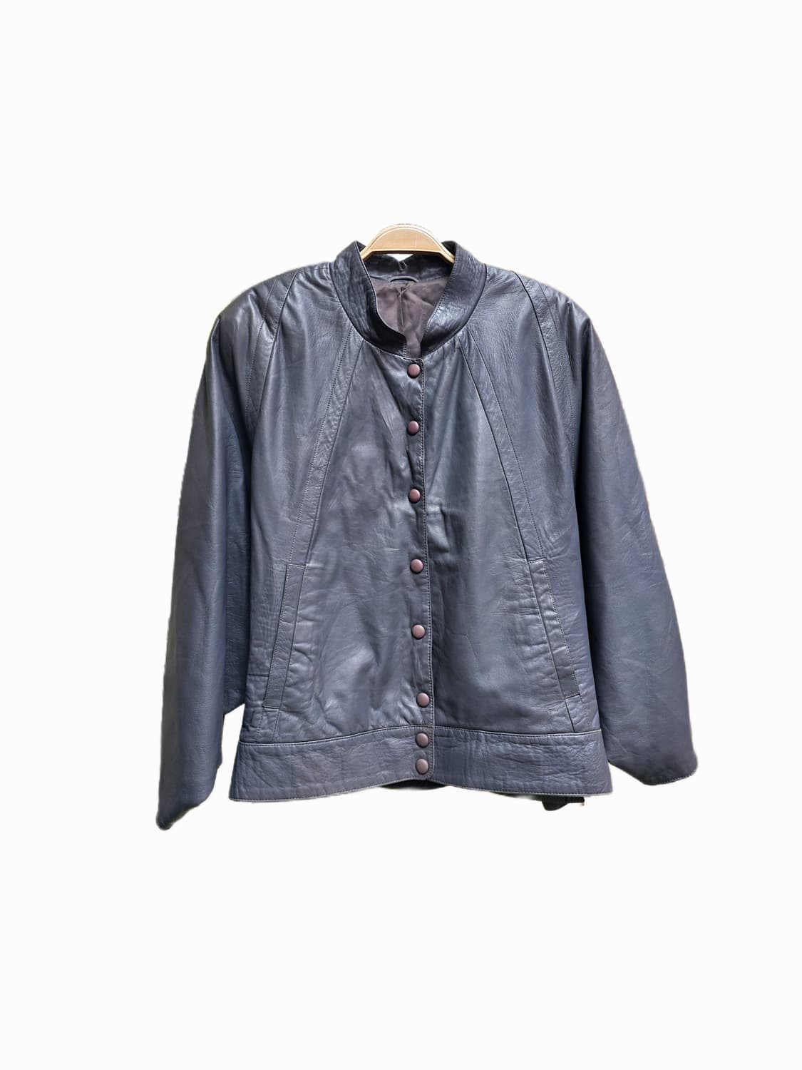 Skinni by Ileana Borelli 그레이 램스킨 숏자켓 상품이미지1