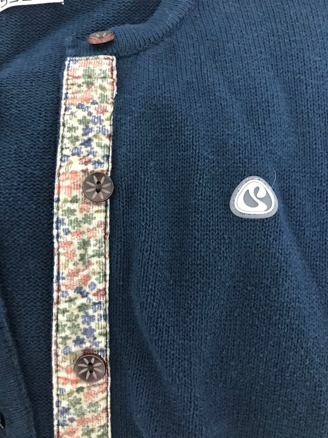 코이세이오 플라워 플래킷 가디건 네이비 상품이미지3