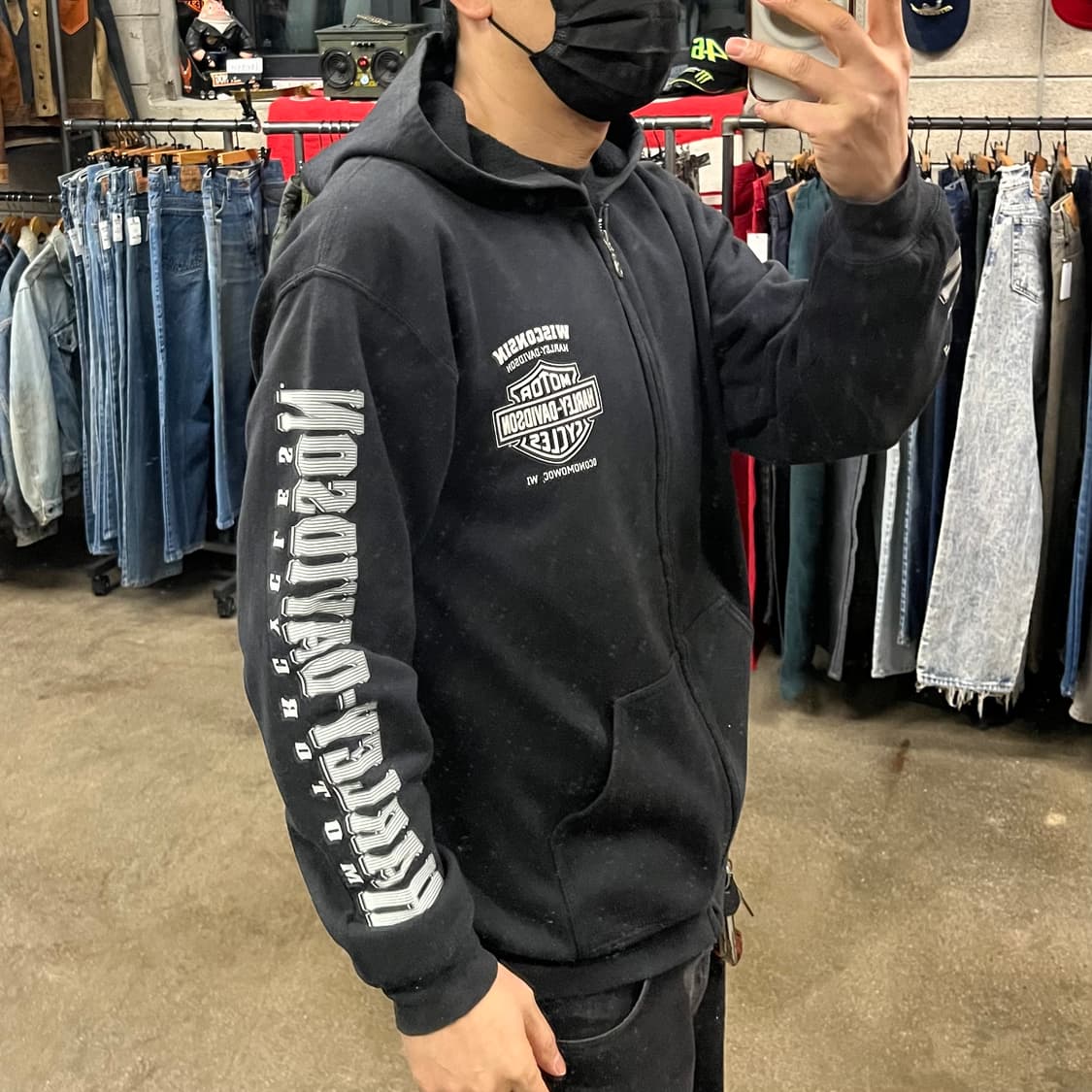 할리데이비슨 프린팅 후드 집업 (105) 상품이미지7