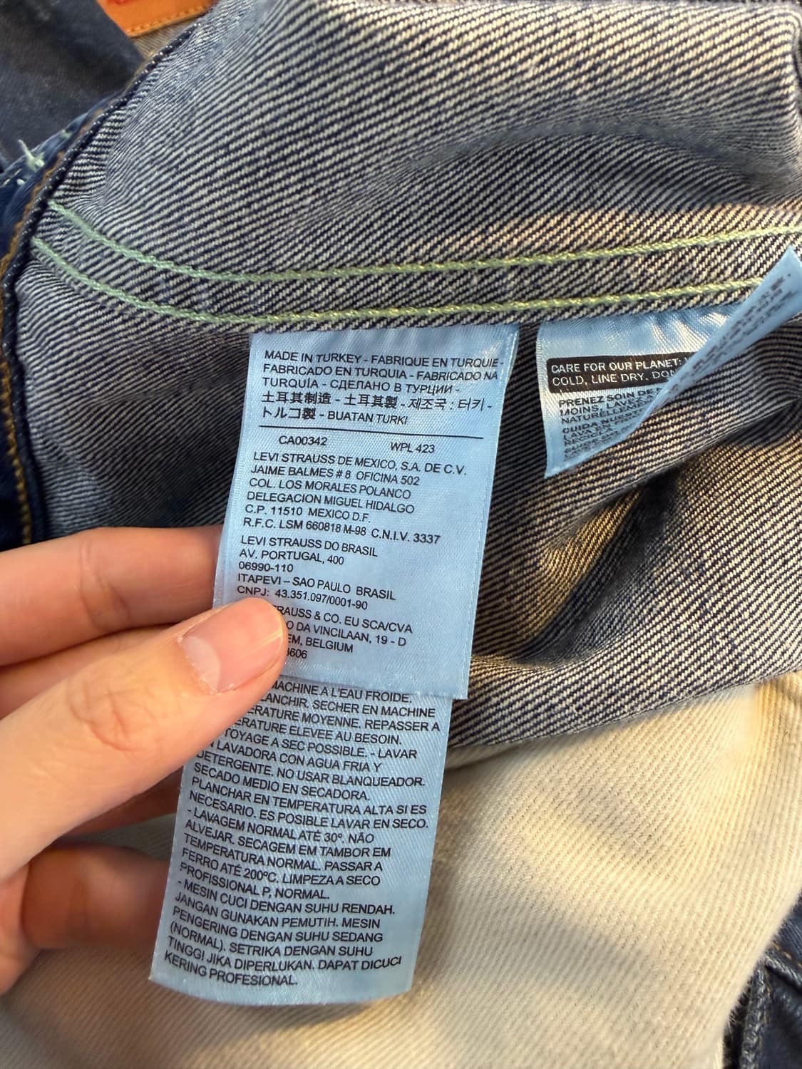 Levi's destoryed denim jacket L 상품이미지8