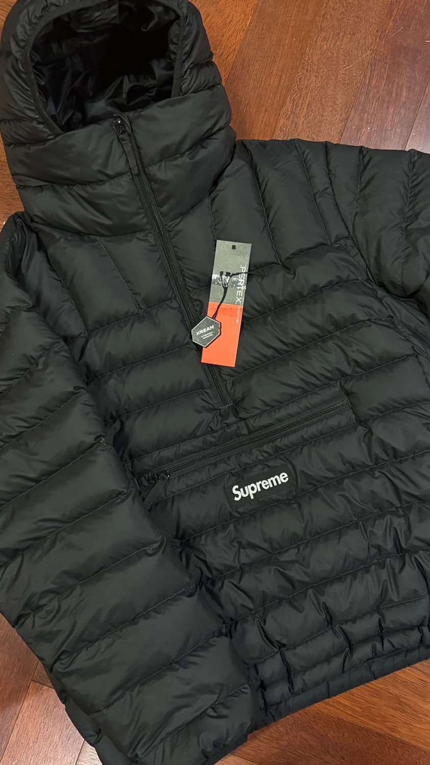 슈프림 마이크로 다운 하프 집 후드 풀오버 블랙 s 상품이미지2