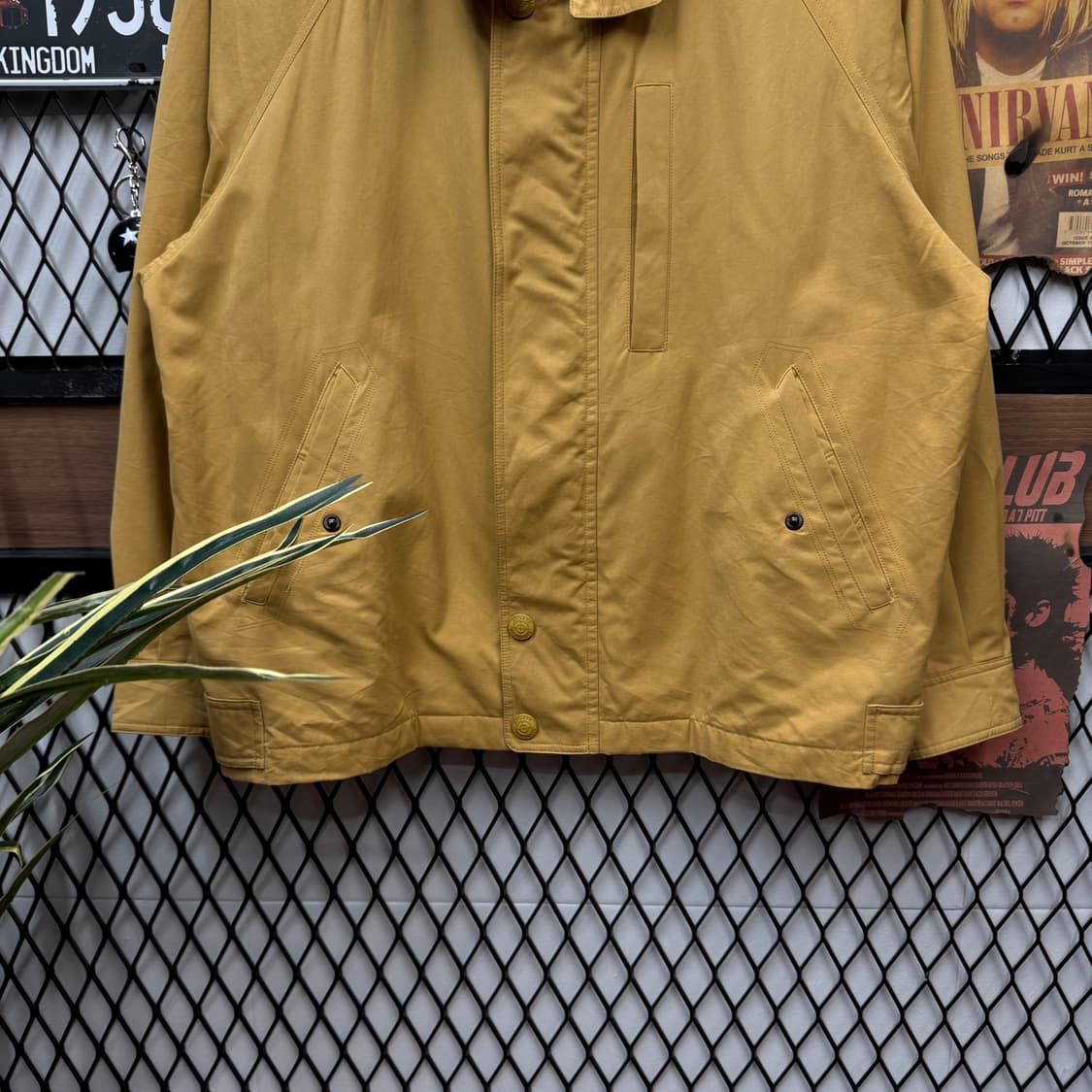 90s 버버리 코치자켓 집업 노바체크 패턴 내피 포인트 옐로우 상품이미지4