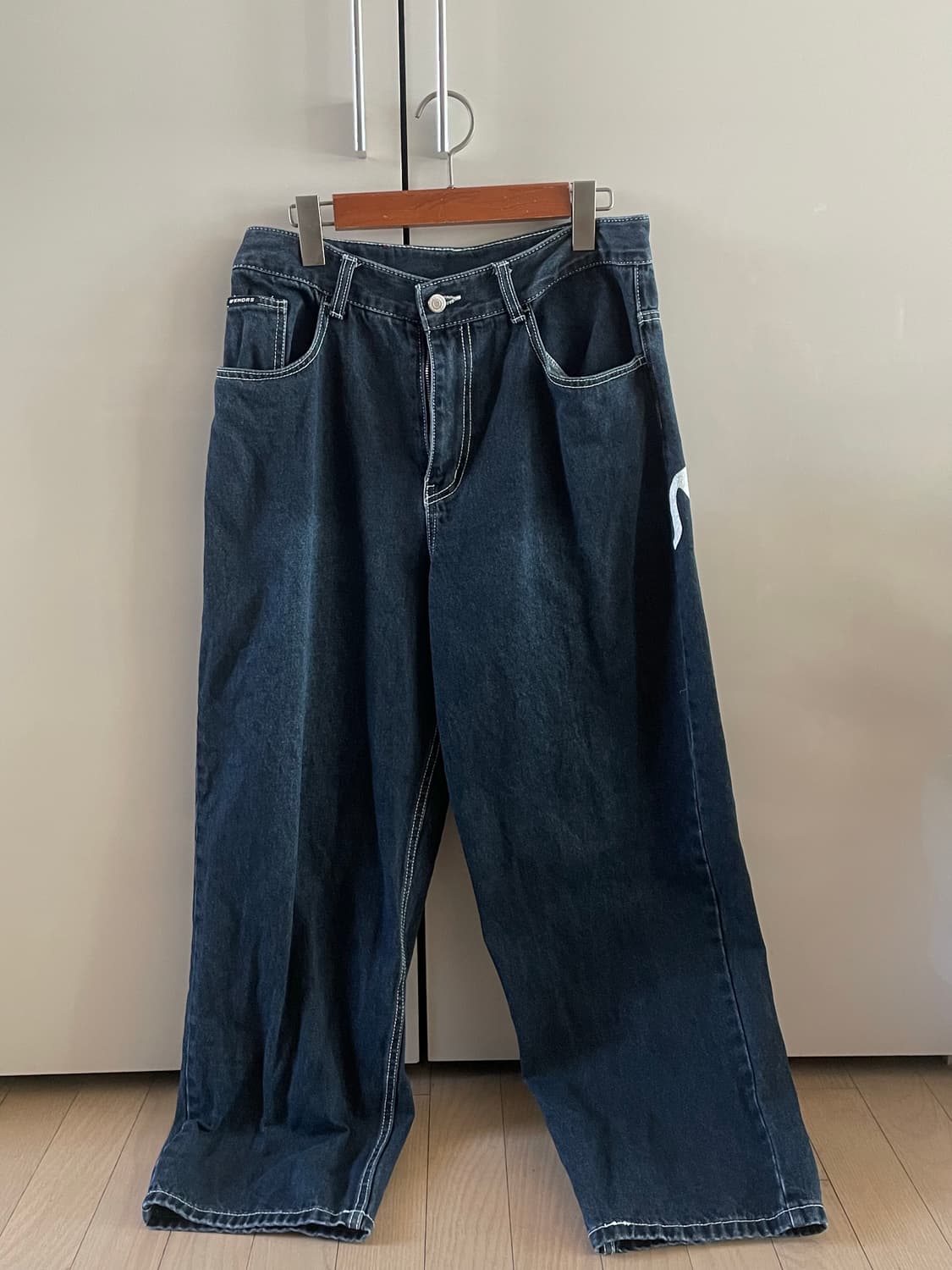 위캔더스 드워프 데님 팬츠 네이비 M 상품이미지2