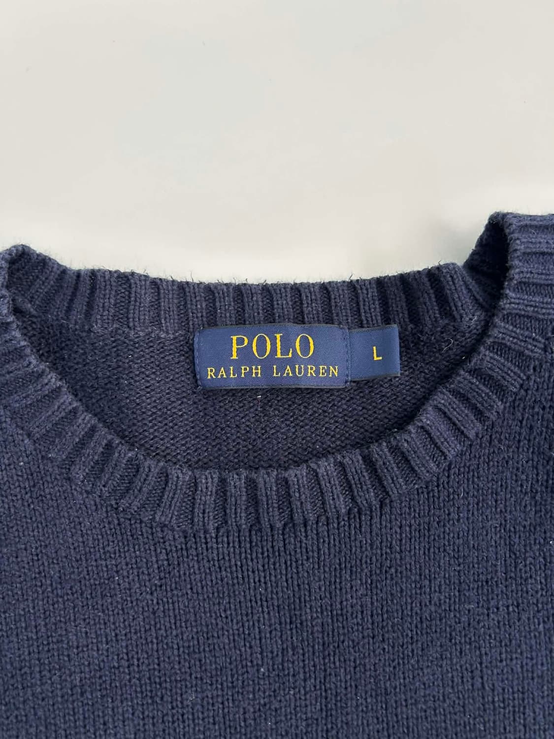 [L] 폴로 랄프로렌 네이비 코튼 니트 스웨터 상품이미지3