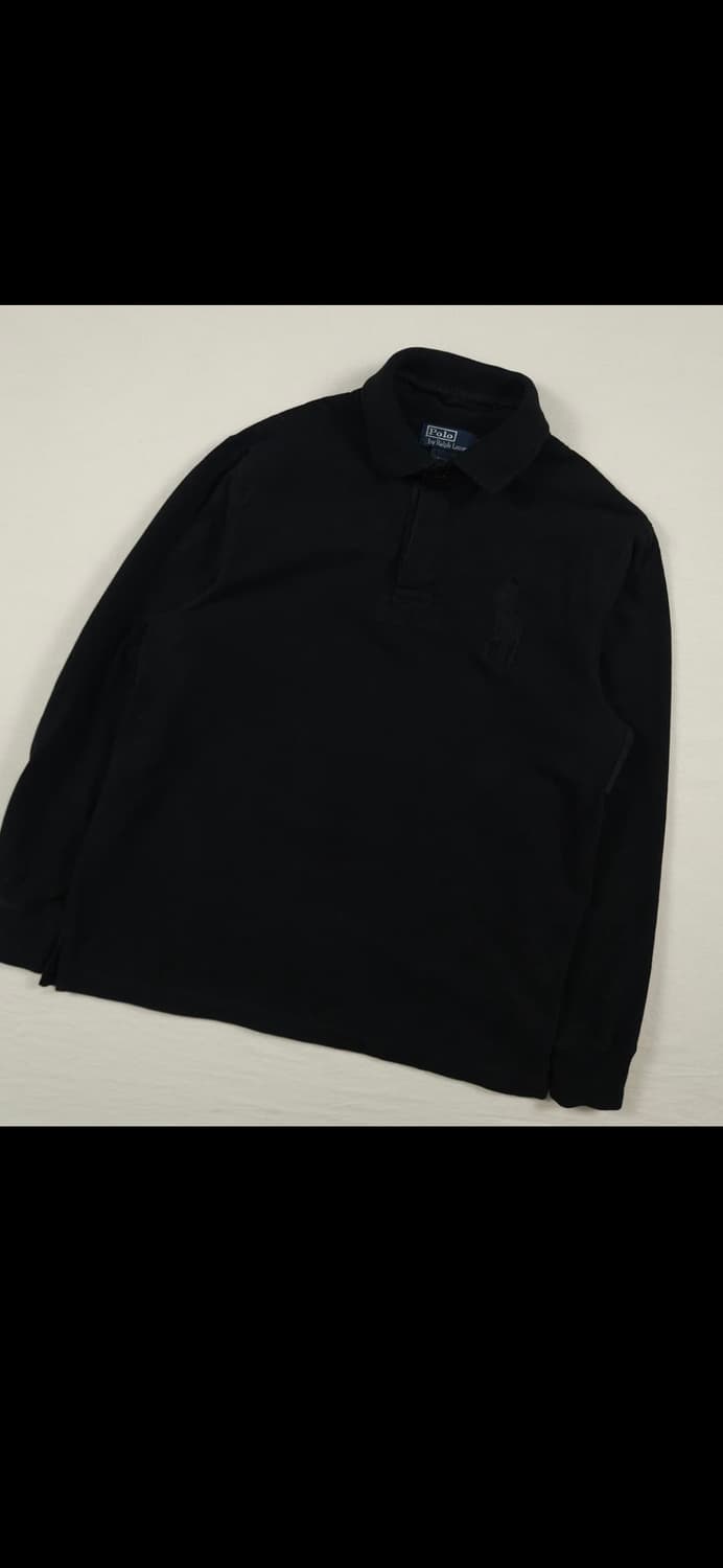 [100] (희귀) 폴로랄프로렌 빅포니 럭비티 블랙 상품이미지2