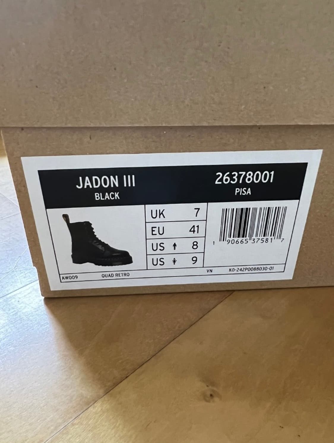 닥터마틴 제이든3 나파가죽 uk7 상품이미지3