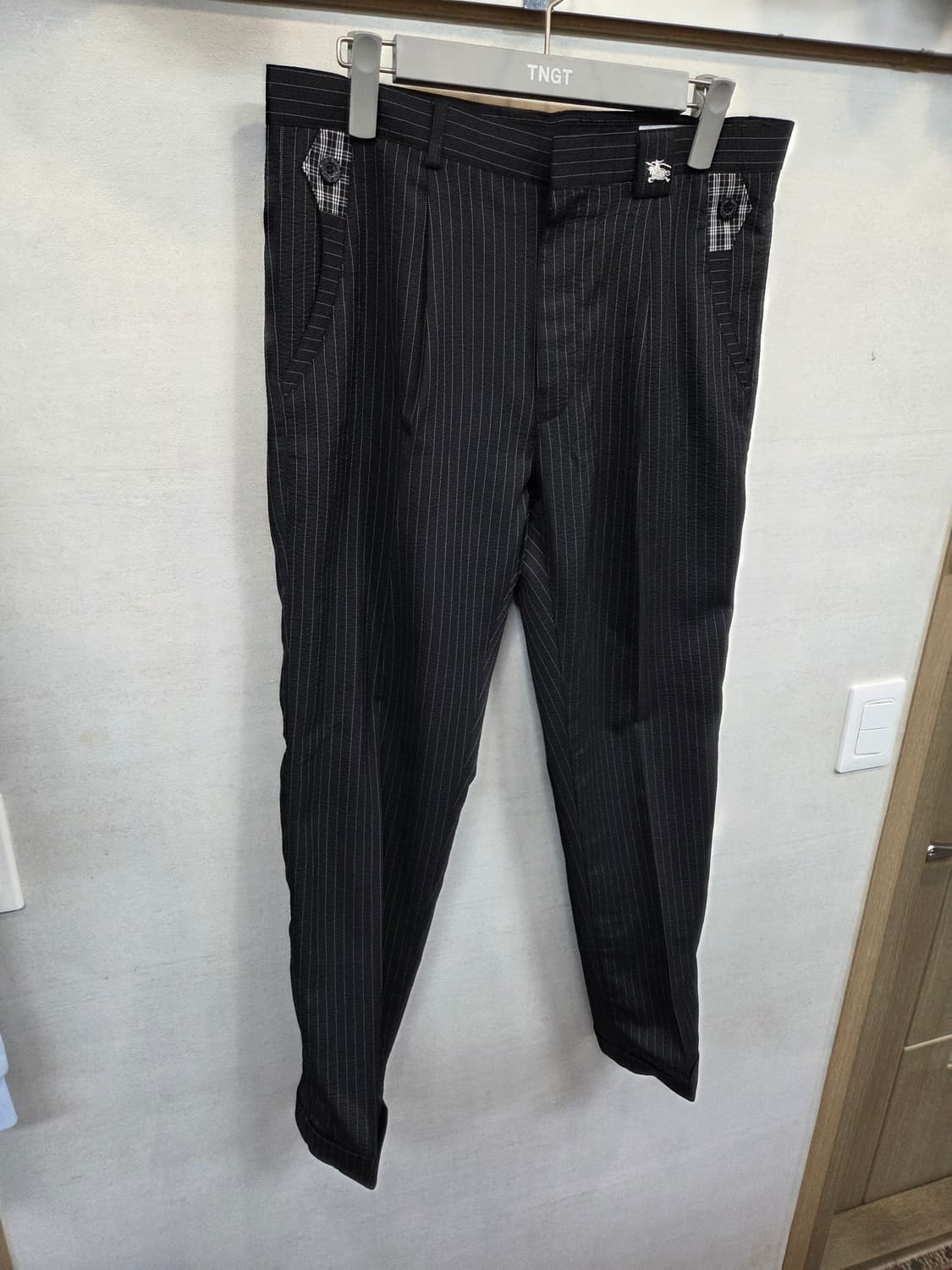 버버리 올드스쿨시어서커 스트라이프 썸머 카브라 슬렉스 팬츠 34 상품이미지7