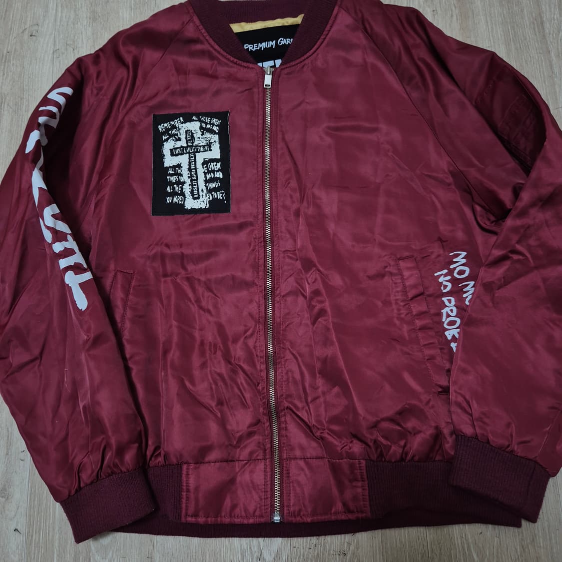 어텐션 오버핏 프린팅 사이드포켓 MA-1 항공점퍼 XL(105) 상품이미지3