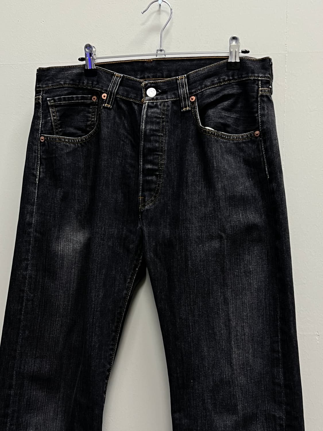 00s 리바이스 501 흑청 데님 팬츠 Made in Mexico 상품이미지3