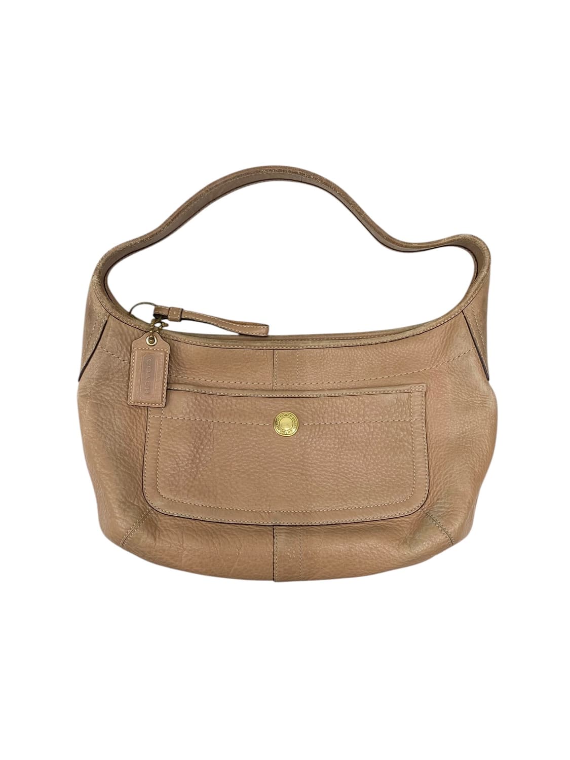 코치 y2k 베이지 레더 호보백 상품이미지1