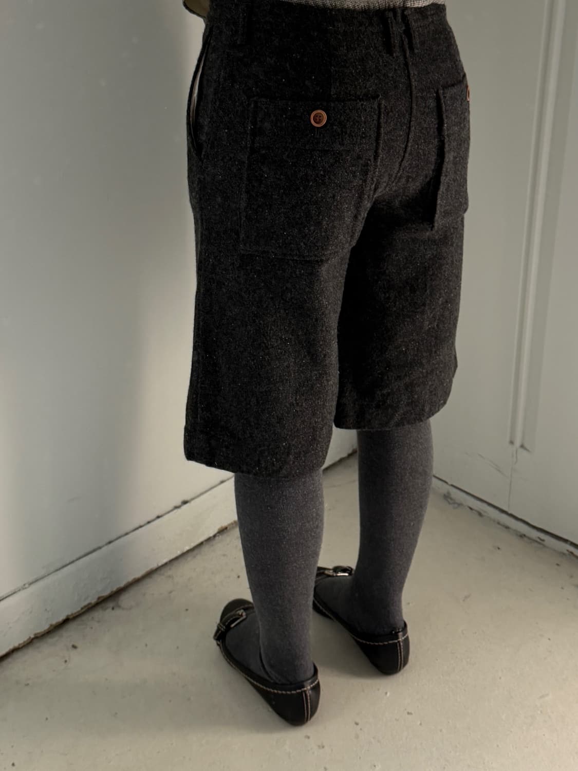 일본빈티지 울90% 포멀 하프팬츠 상품이미지2