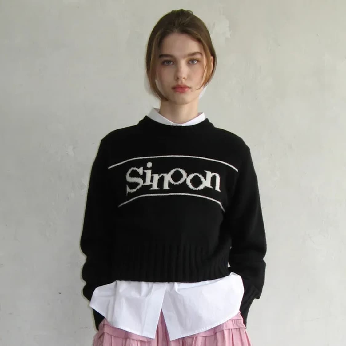 시눈 블랙 풀오버 니트 / 여성니트 상품이미지1