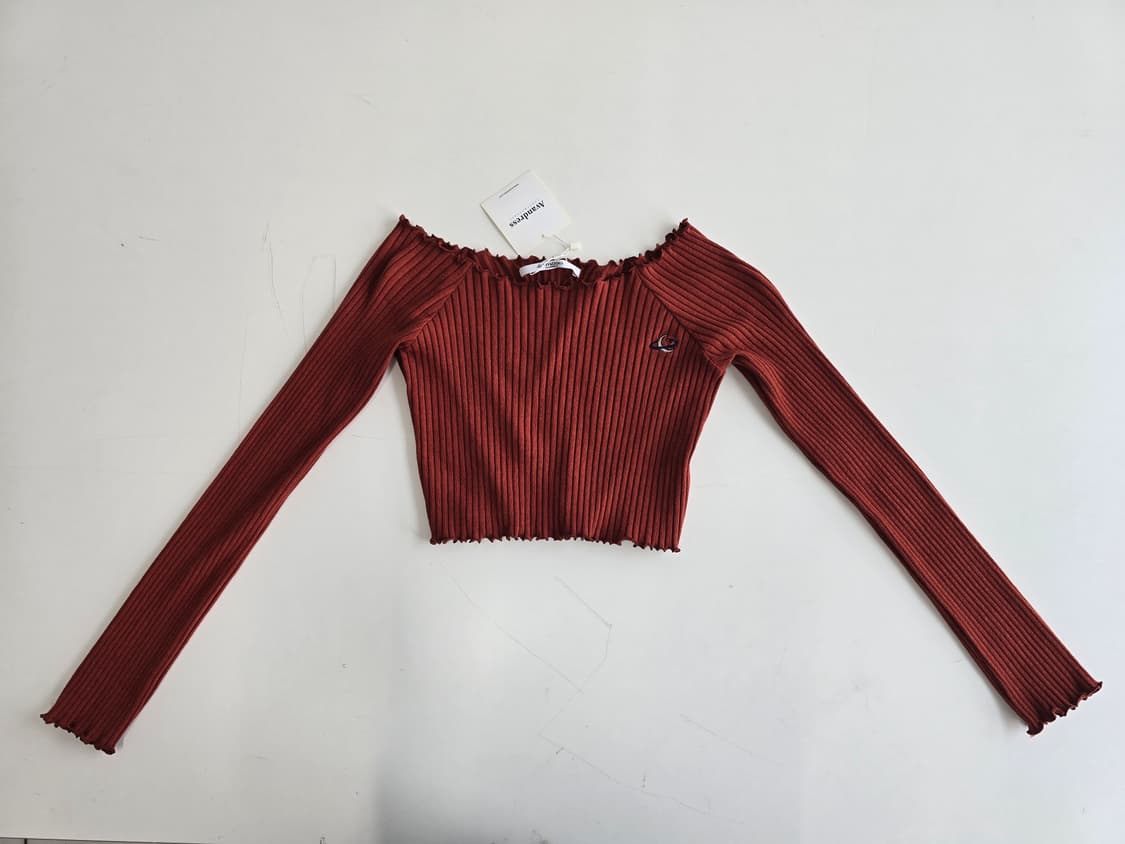 어반드레스 골지 롱슬리브 브릭 브라운 상품이미지1