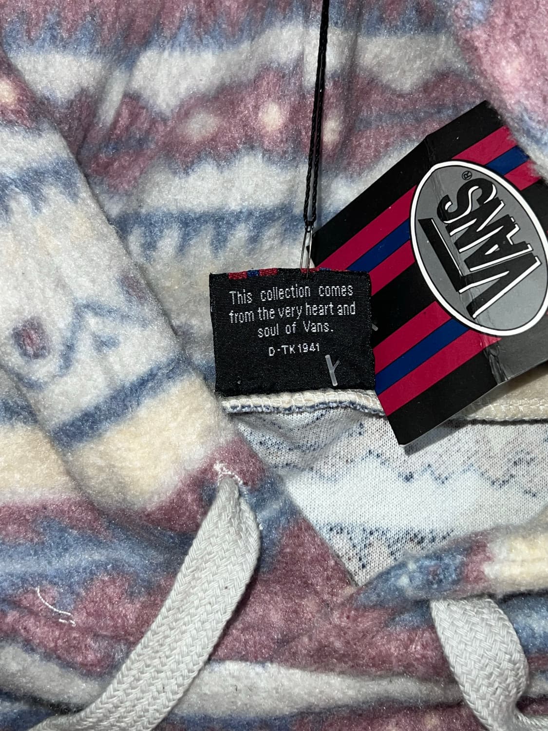 90s vans fleece hoodie (dead stock) 상품이미지3