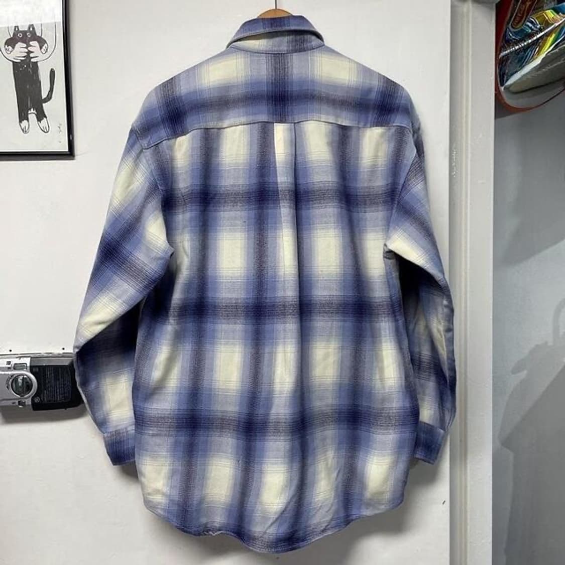 텍스쳐스 타탄 체크 플란넬 셔츠 (L)  상품이미지3