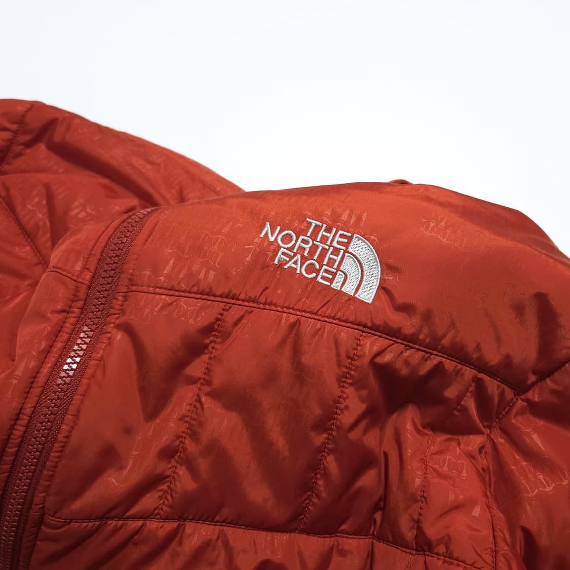 노스페이스 패턴 폴리 경량 패딩 자켓 레드 상품이미지5