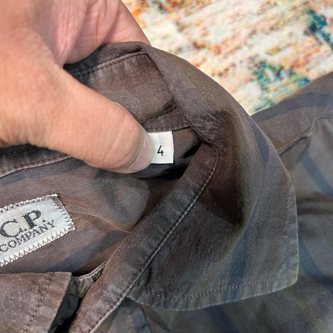 [XL] 빈티지 CP컴퍼니 브라운 체크 셔츠 상품이미지3