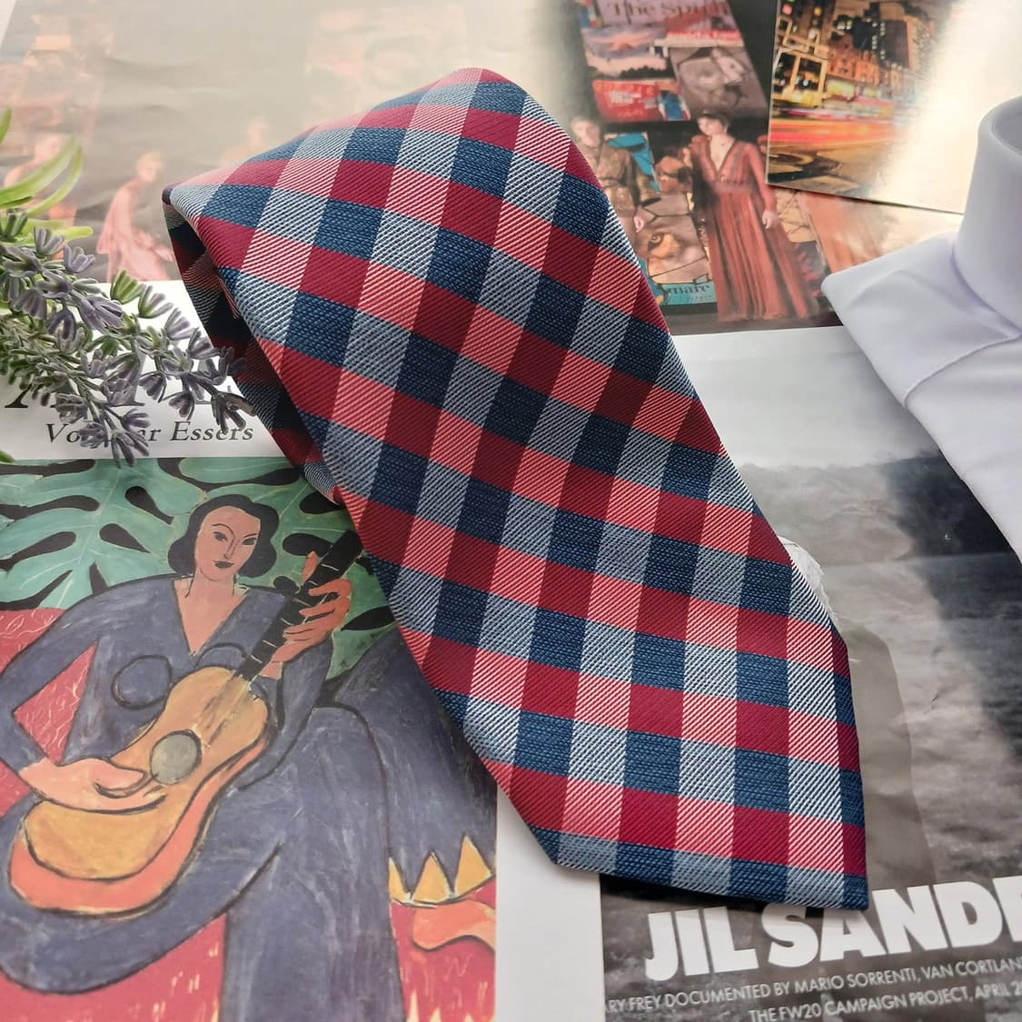 노티카 레드&네이비 체크 넥타이 8.2cm A+등급 A18685
 상품이미지1