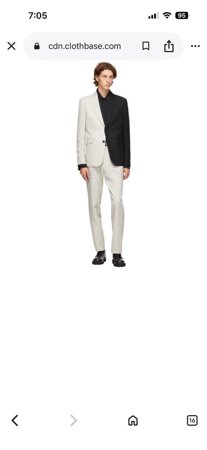 fendi black and off-white wool bicolor b 상품이미지1