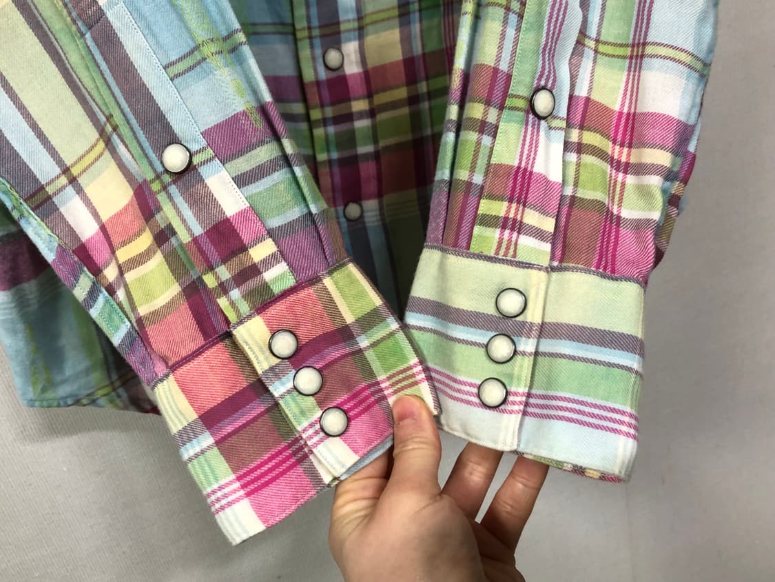 폴로 랄프로렌 나바호 체크패턴 웨스턴 코튼셔츠 S _ 멀티컬러 상품이미지4