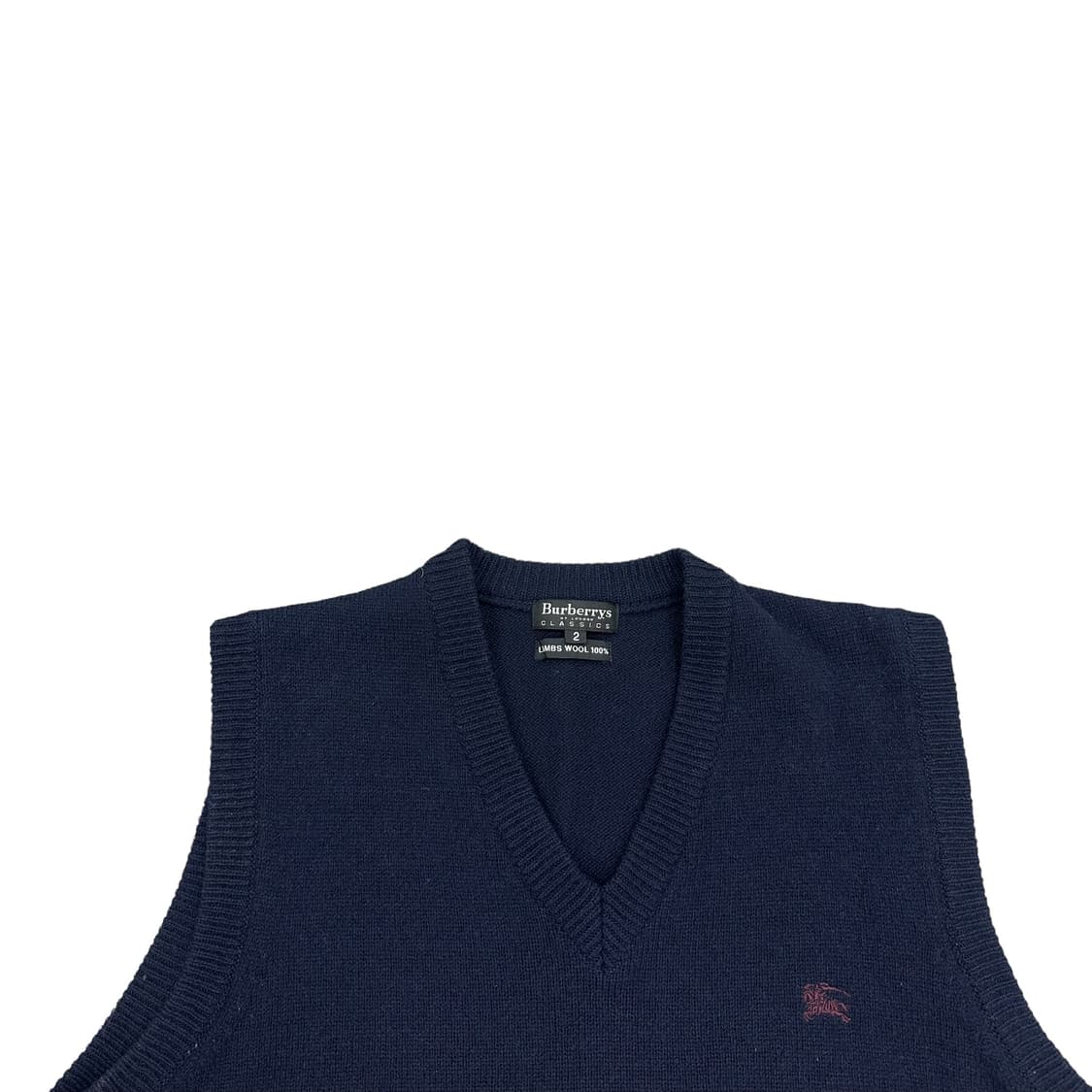 일본 버버리 램스울 니트조끼 상품이미지2