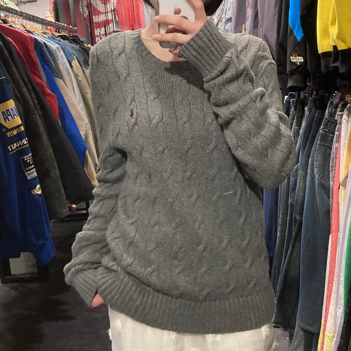 [IM] 폴로 랄프로렌 케이블 니트 그레이 상품이미지2