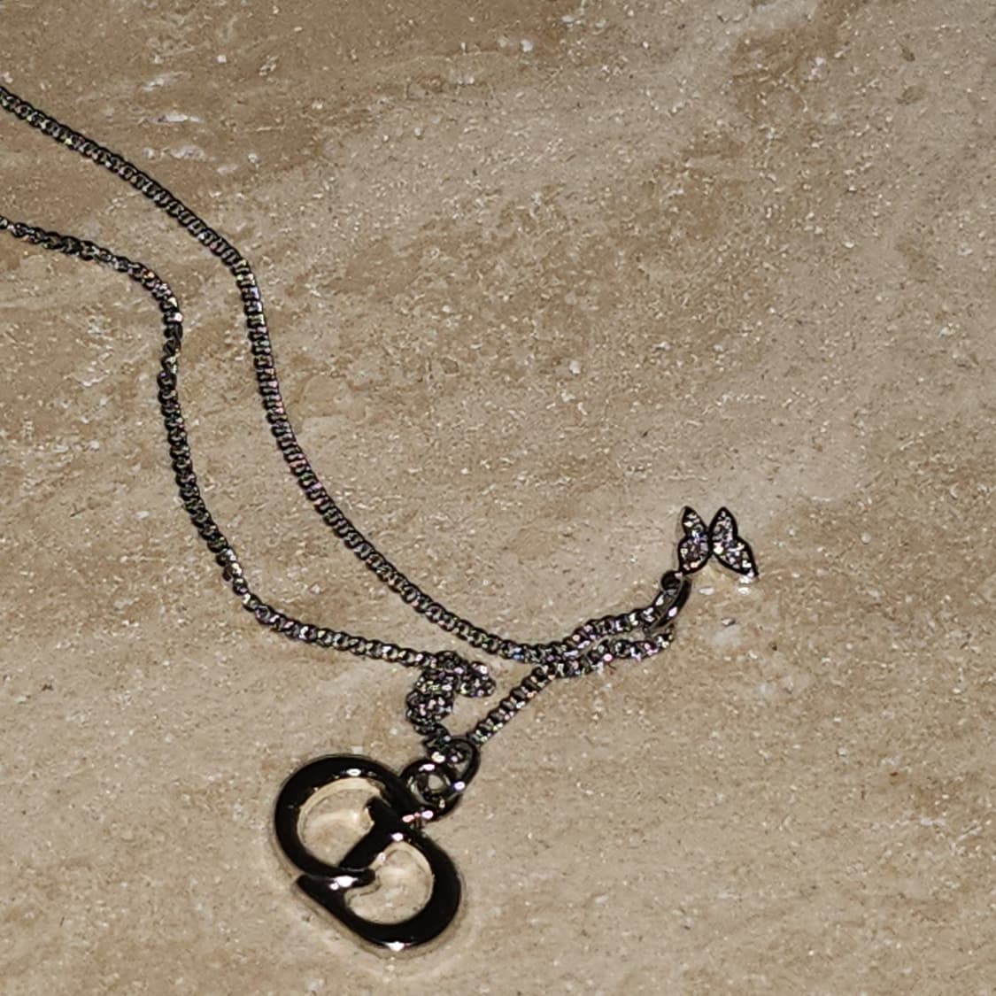 디올 정품 빈티지 업사이클링 목걸이 버터플라이 상품이미지4