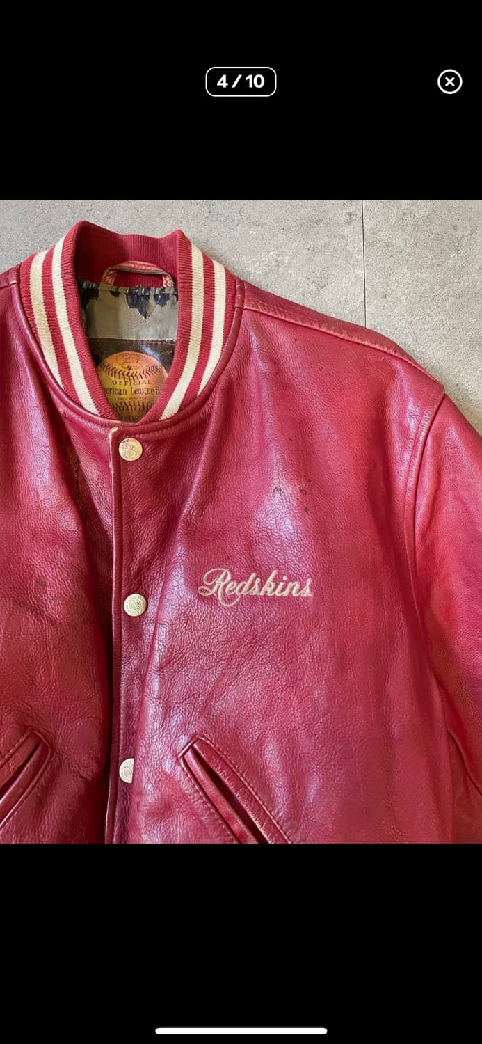 Redskins Leather Varsity Jacket 상품이미지4