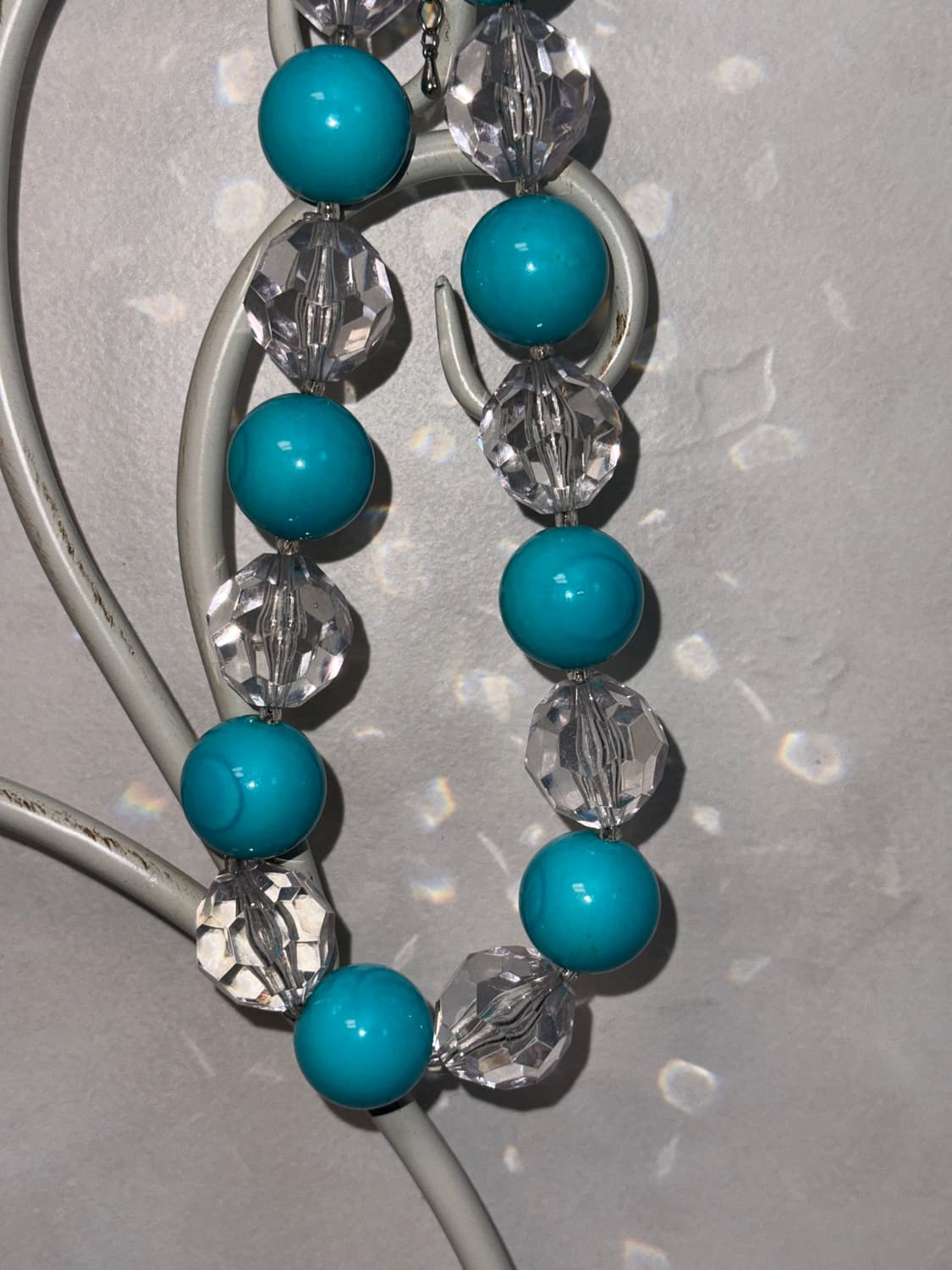 Blue big ball crystal necklace  상품이미지5