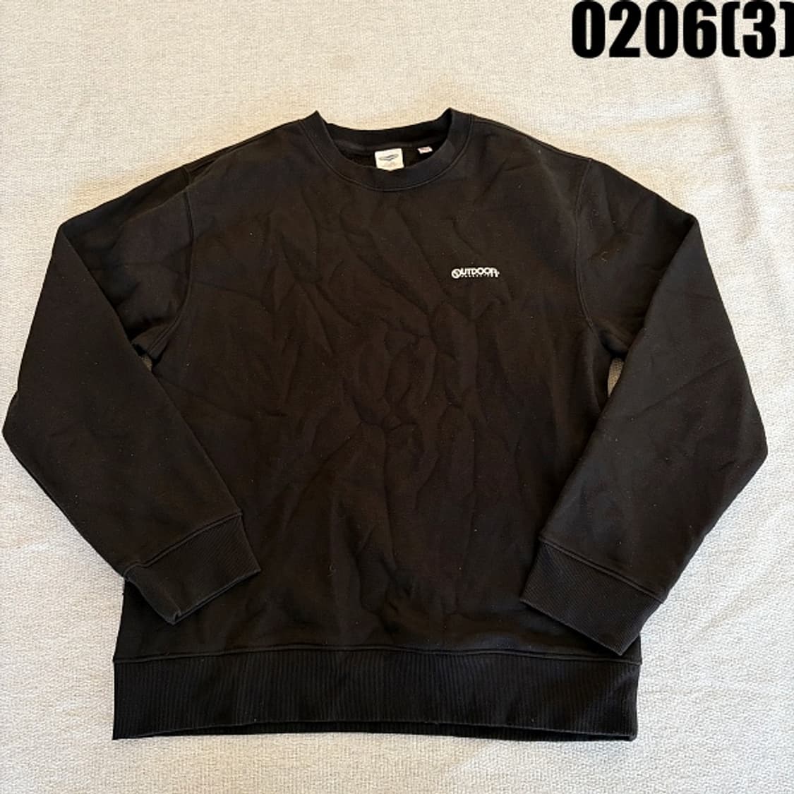 [M] 아웃도어 블랙 맨투맨 티셔츠 0206(3) 상품이미지1