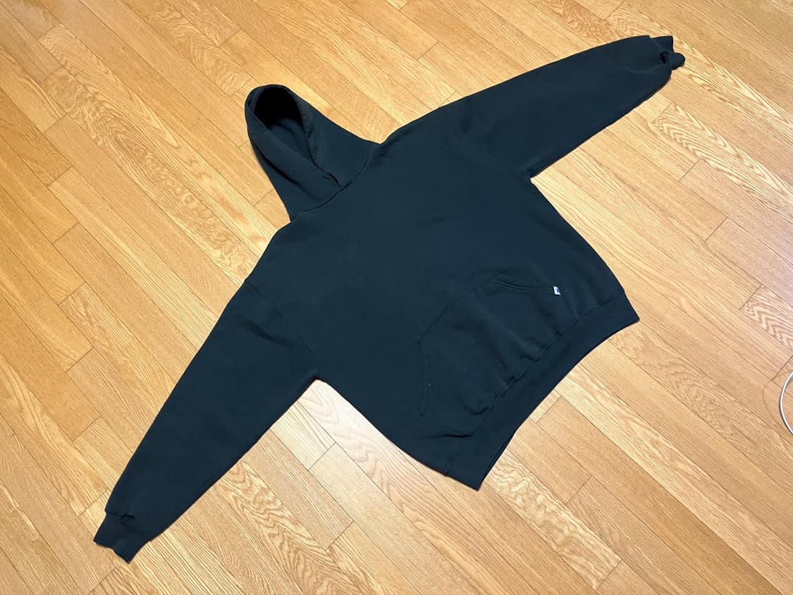 [L] 칸예 90s 빈티지 러셀 후드 블랙 상품이미지2