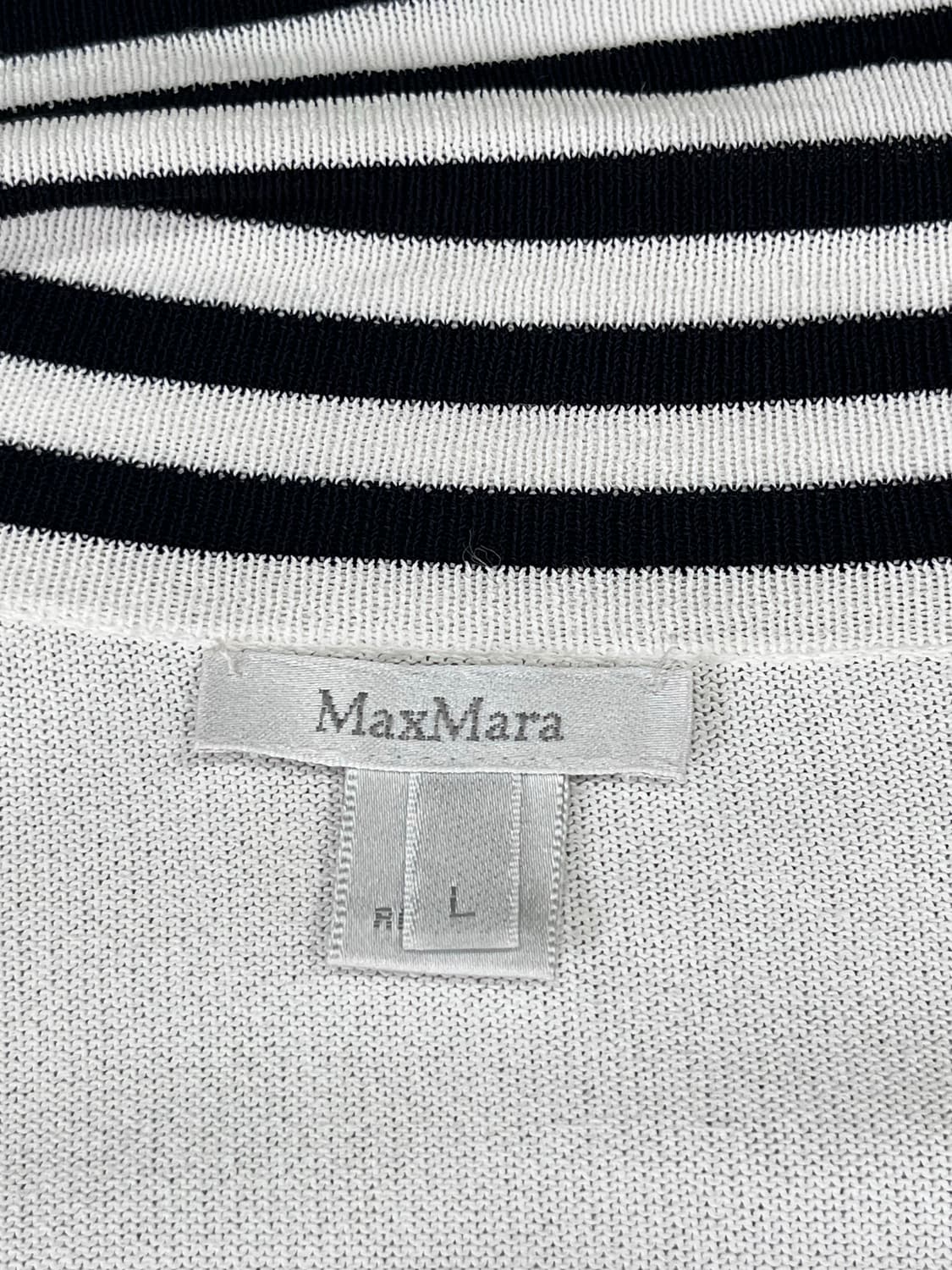 막스마라 오픈형 여름 가디건 L 화이트 스트라이프 상품이미지6