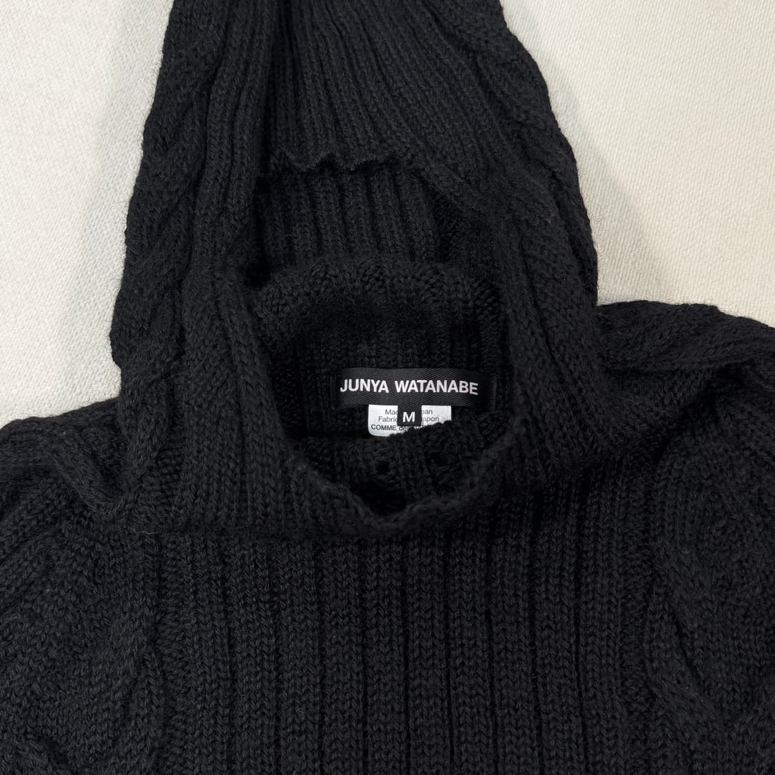 Wool Knit Black Hoodie 상품이미지4