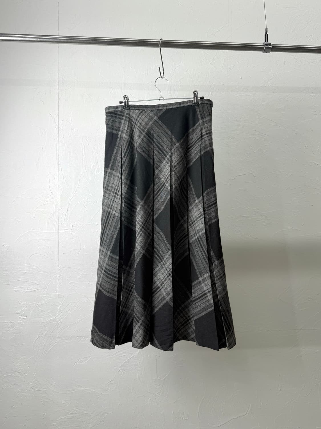 JPN 체크 플리츠 롱 스커트 상품이미지6