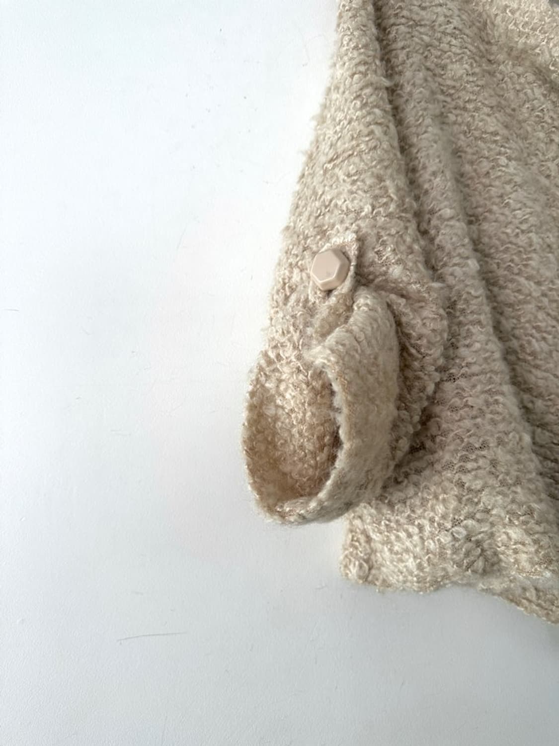 Fold neck button jacket / beige 상품이미지8