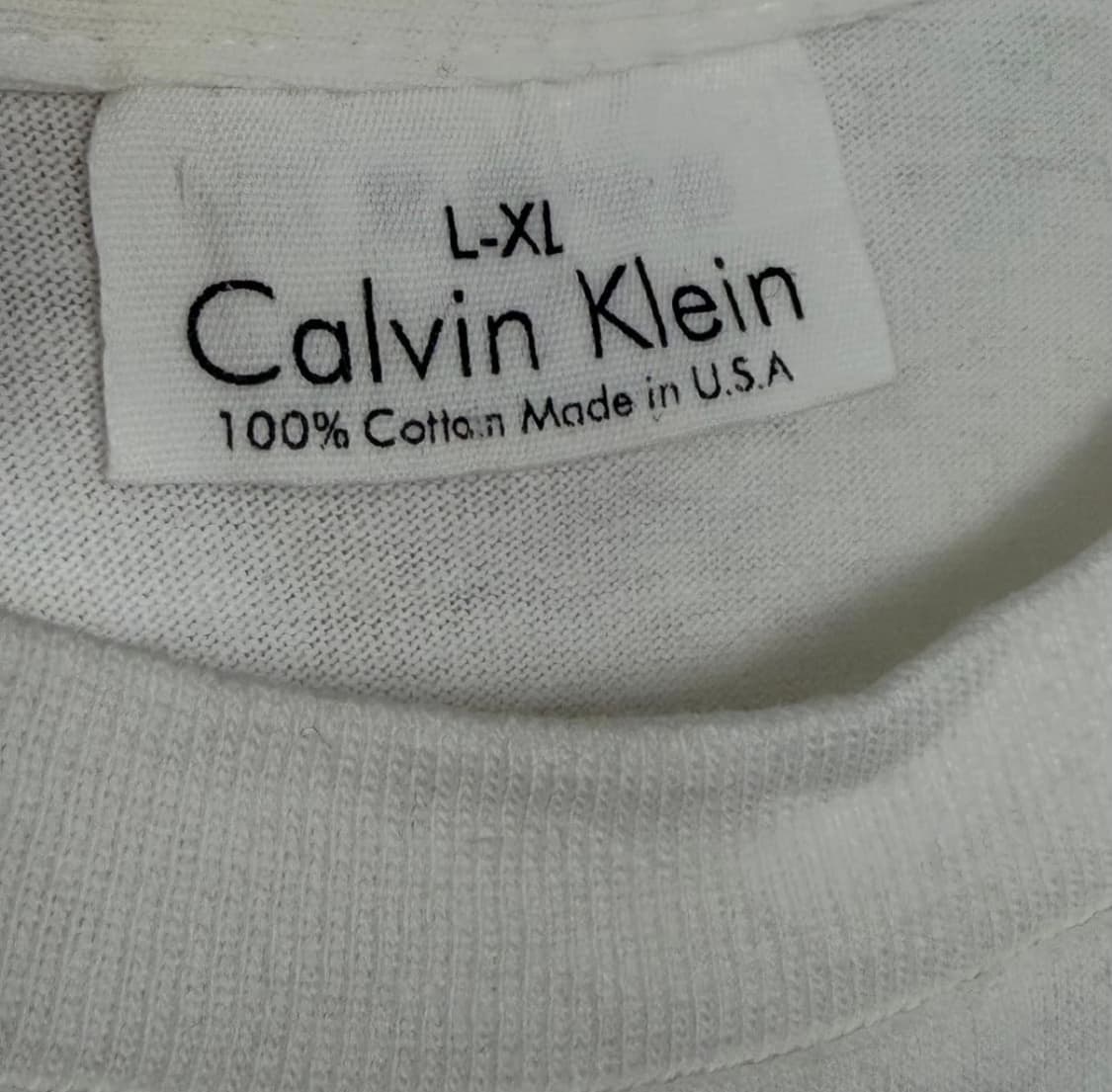 빈티지 90s ck(캘빈클라인) 화이트 반팔티 made in usa 상품이미지2
