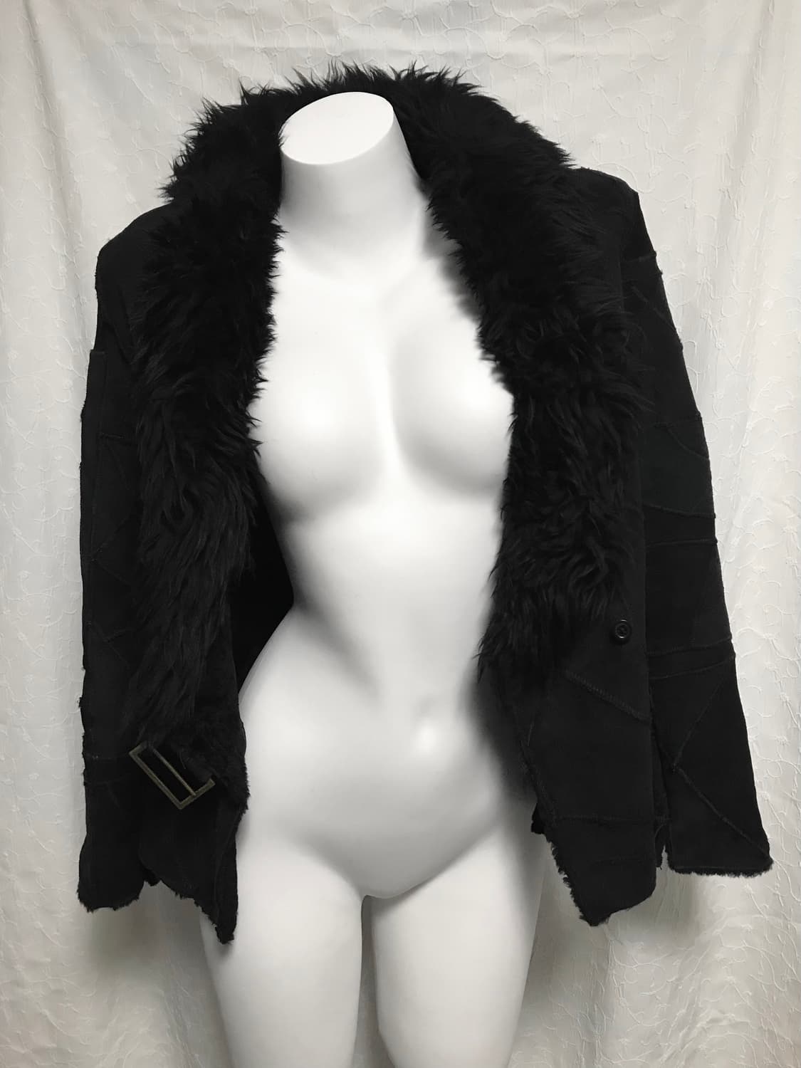 빈티지 쉽스킨 양가죽 패치워크 레더 퍼자켓 상품이미지3