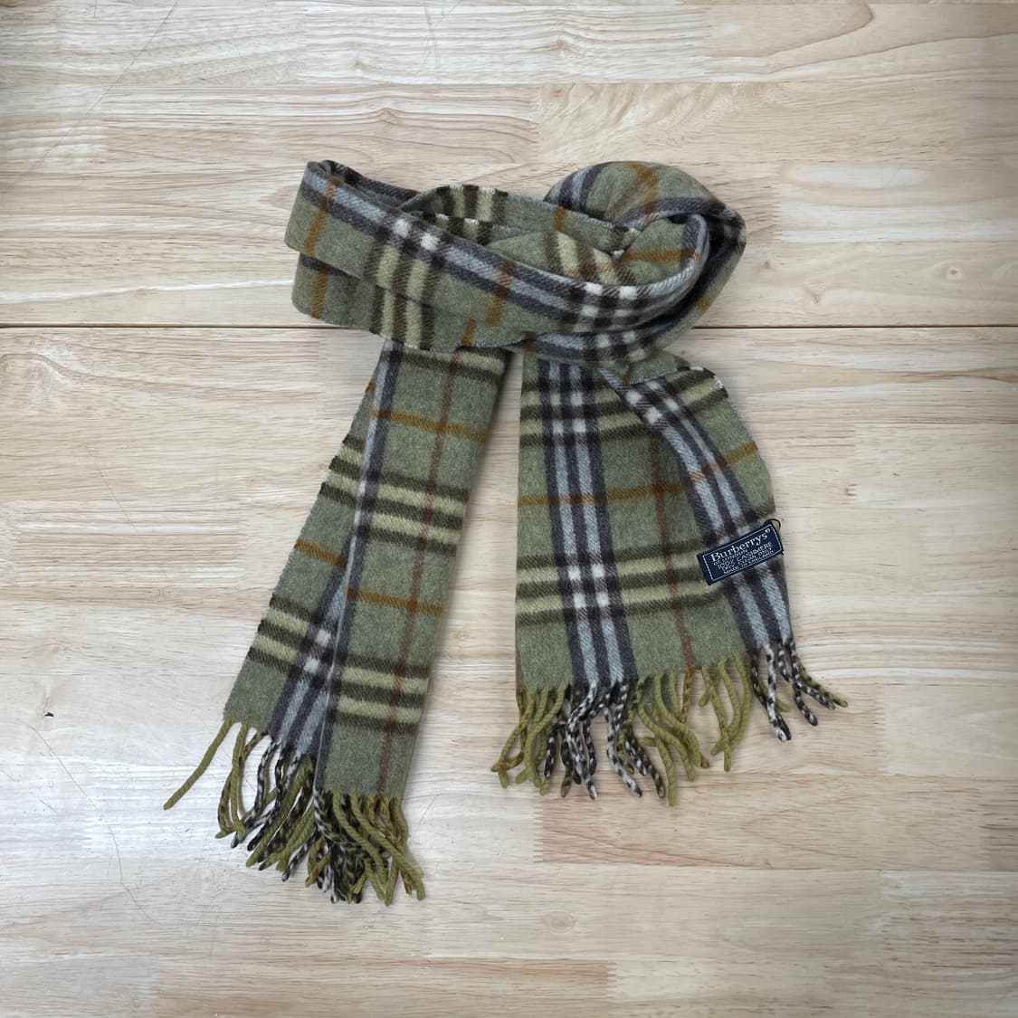 버버리 정품 캐시미어 머플러 카키 상품이미지1