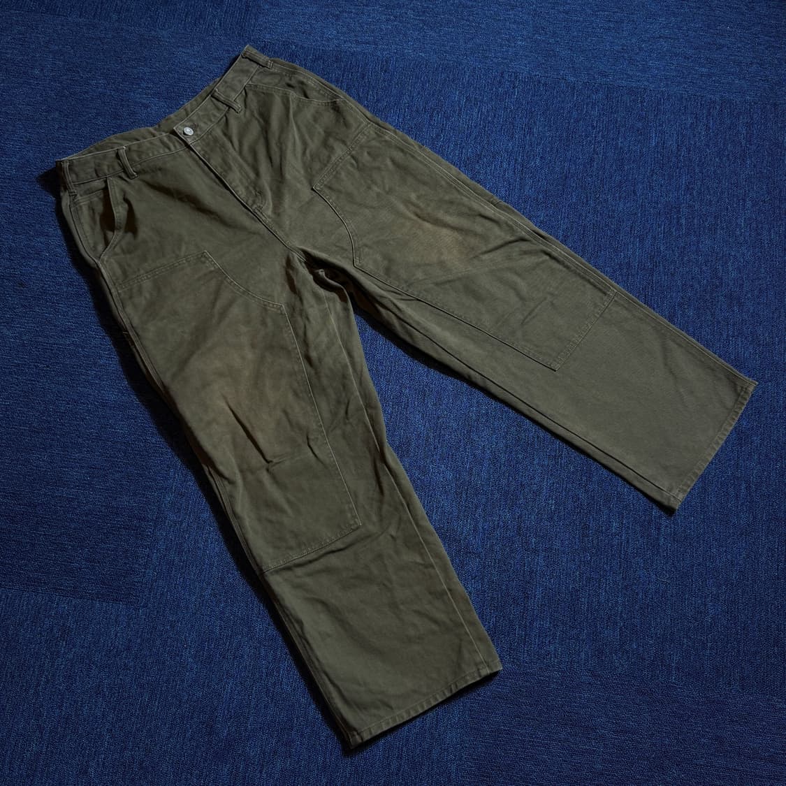 빈티지 카키 코튼팬츠  상품이미지1