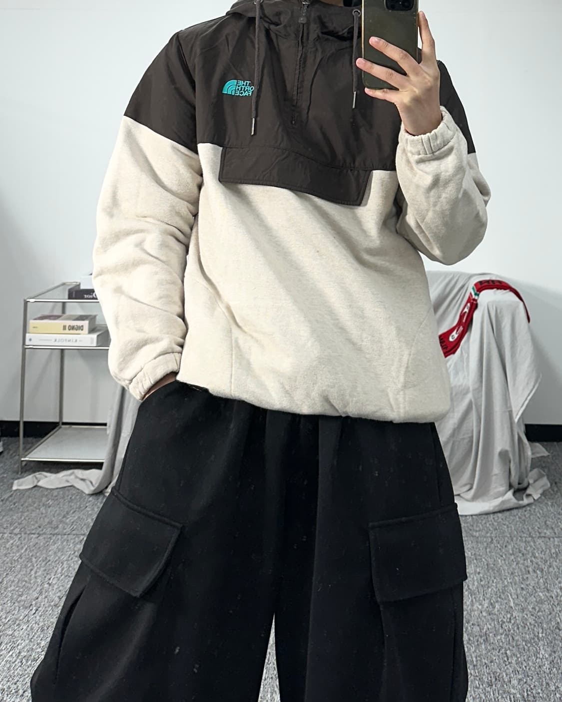 노스페이스 USA 브라운 하프집업 L 상품이미지3