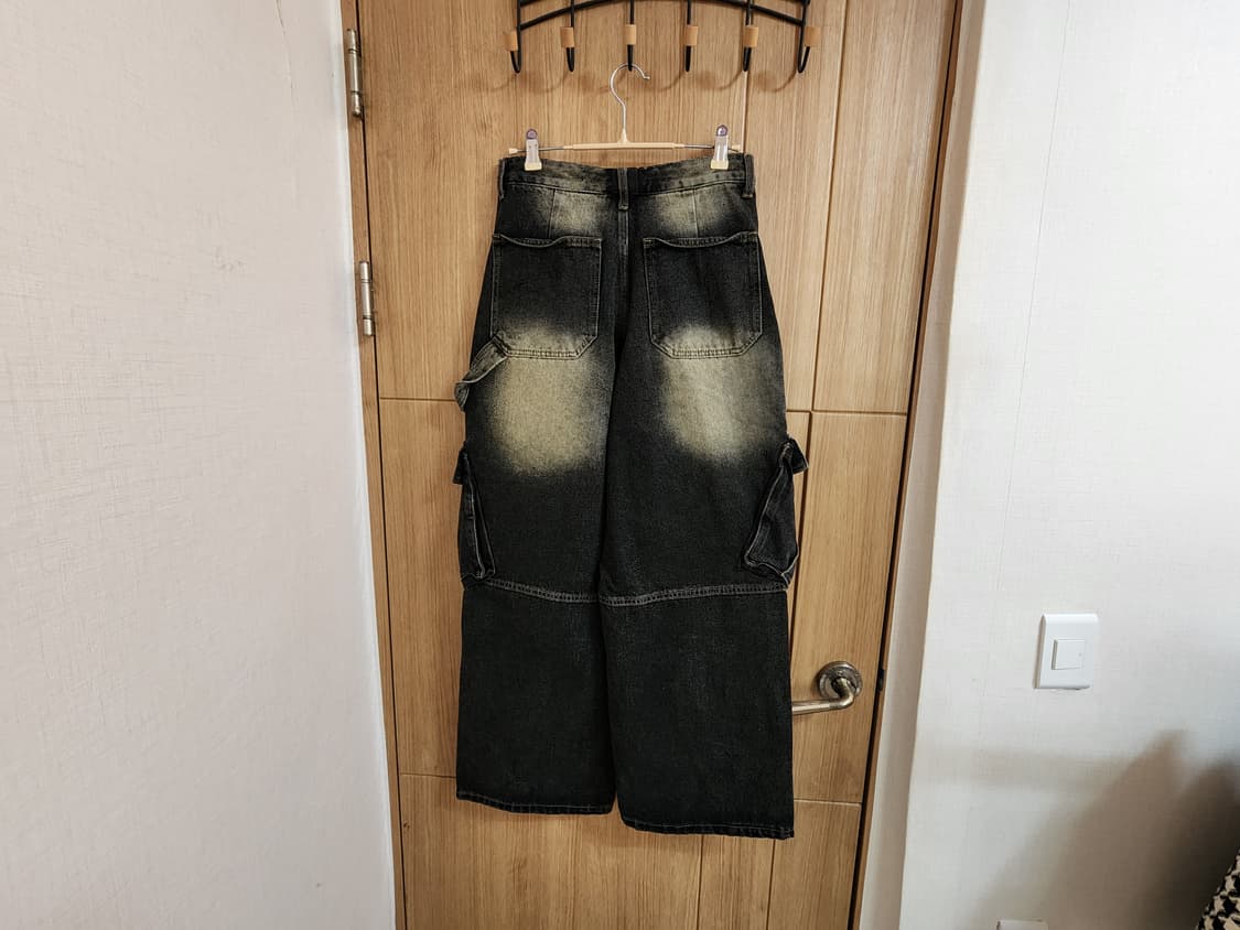 (S)트릴리온 더블 레이어 카펜터 카고 데님 팬츠 상품이미지3