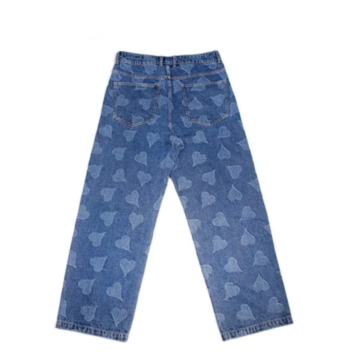 엑스톤즈 XP126 하트 데미지 밴딩 데님 팬츠 (BLUE) 상품이미지2