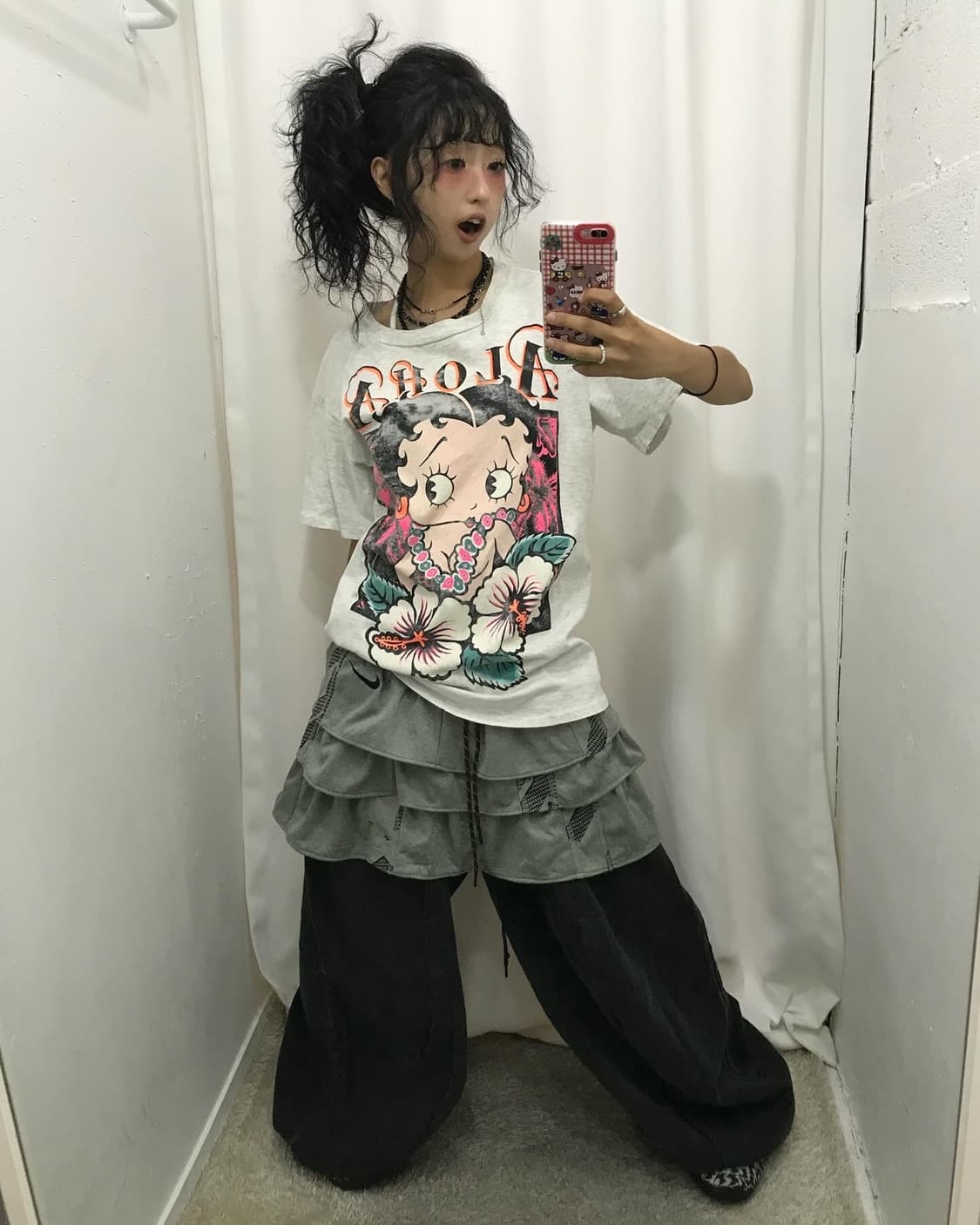 Betty Boop Printing T-shirt 상품이미지3