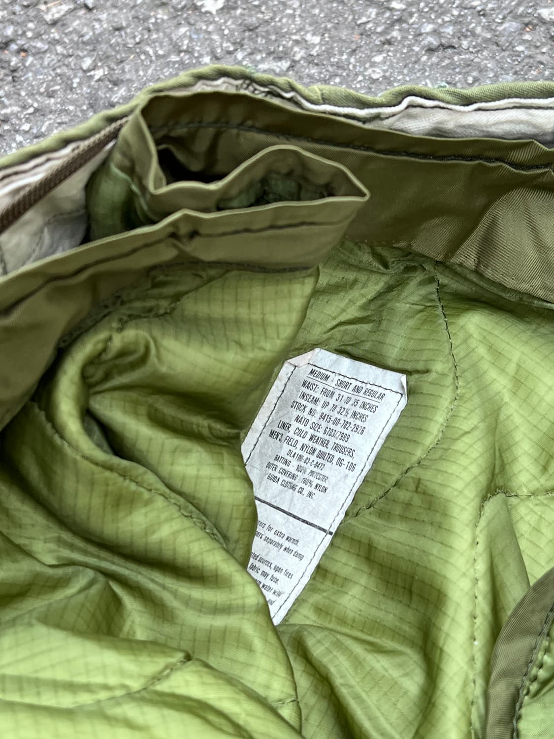 1970's 오리지널 M-65 필드팬츠 내피 포함 S-S 상품이미지7