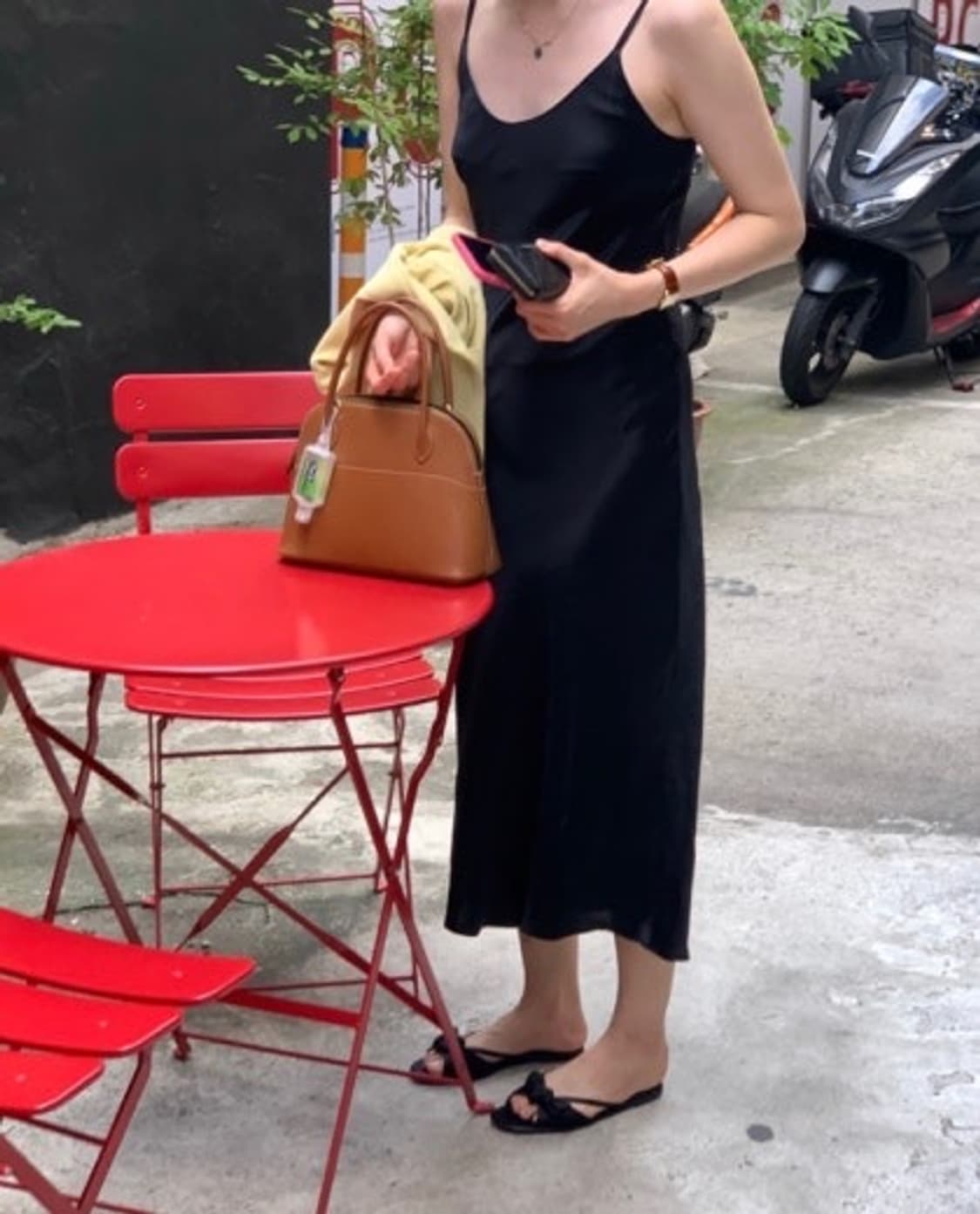 새상품) 모네 mone dear silk dress 리본빛 실크 원피스 상품이미지2