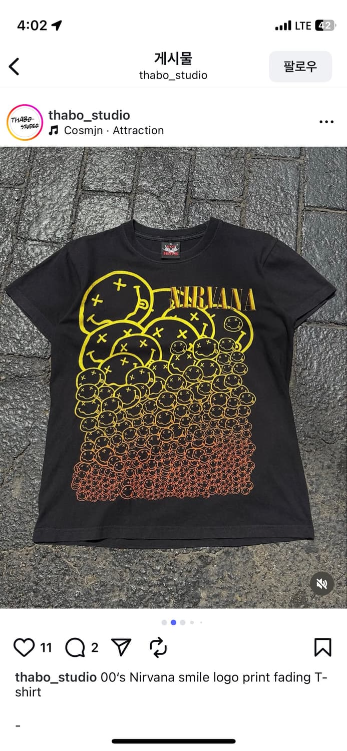 너바나 Nirvana 밴드 티셔츠 Band Tees 상품이미지1